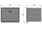 Preview: Werkzeugkasten Nova 64, Polypropylen, schwarz,  Spritzwasserschutz, 640 × 530 × 490 mm - SUER