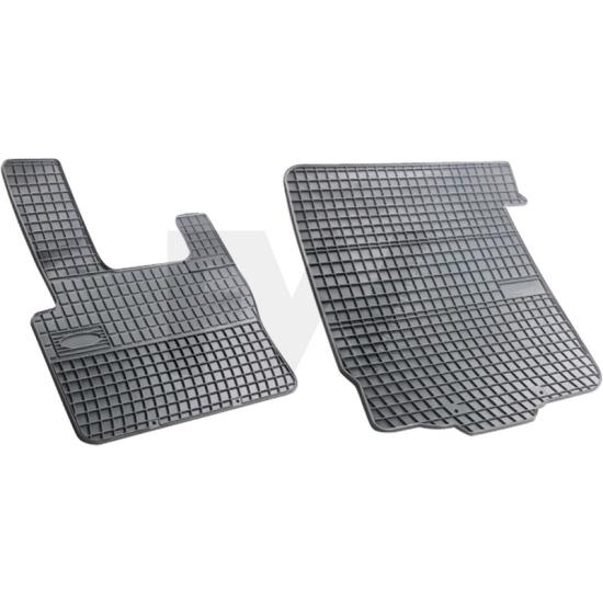 Floot mat set, rubber 2 pieces p.f. Actros II MP4 & MP5 (Classic & StreamSpace) - menbaa