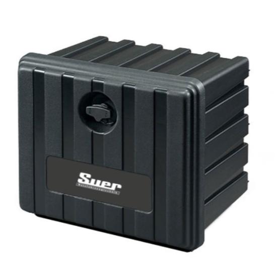 Werkzeugkasten Nova 64, Polypropylen, schwarz,  Spritzwasserschutz, 640 × 530 × 490 mm - SUER